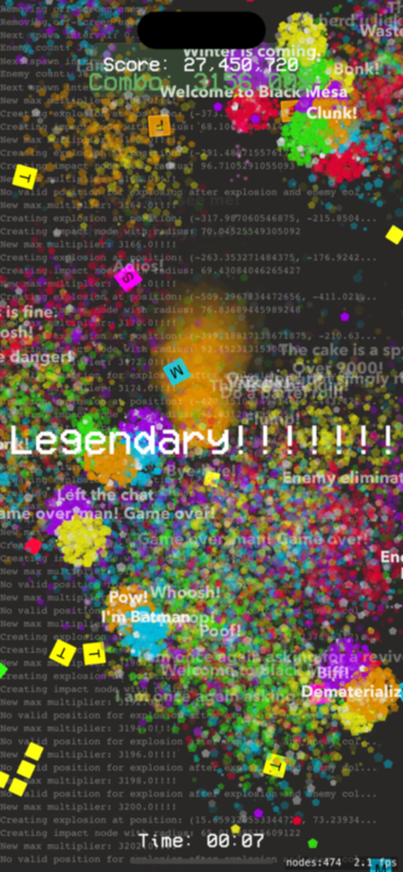 Super Combo Blaster app screenshot showing the main game interface